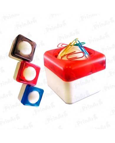 Porta clip plastico cuadrado blanco