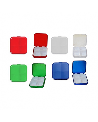 Porta pastillas de plastico cuadrado