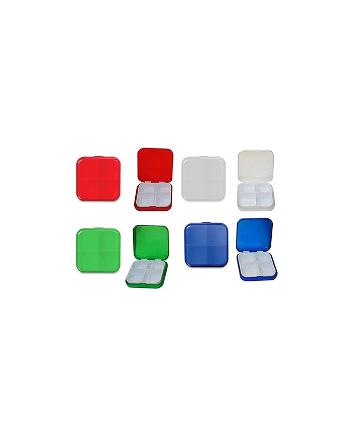Porta pastillas de plastico cuadrado
