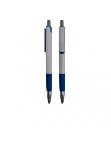 Lapicero Plateado con Base Azul