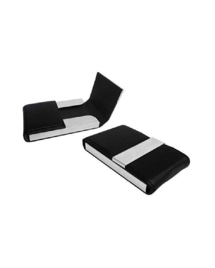 Tarjetero negro interior plateado