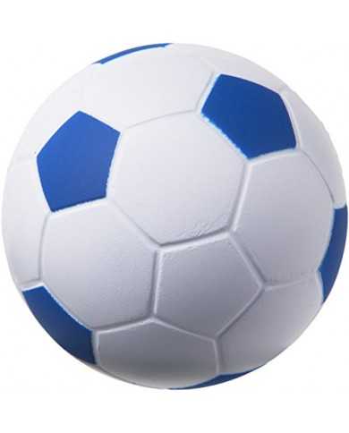 Pelota de futbol antiestres cuadro azul y blanco