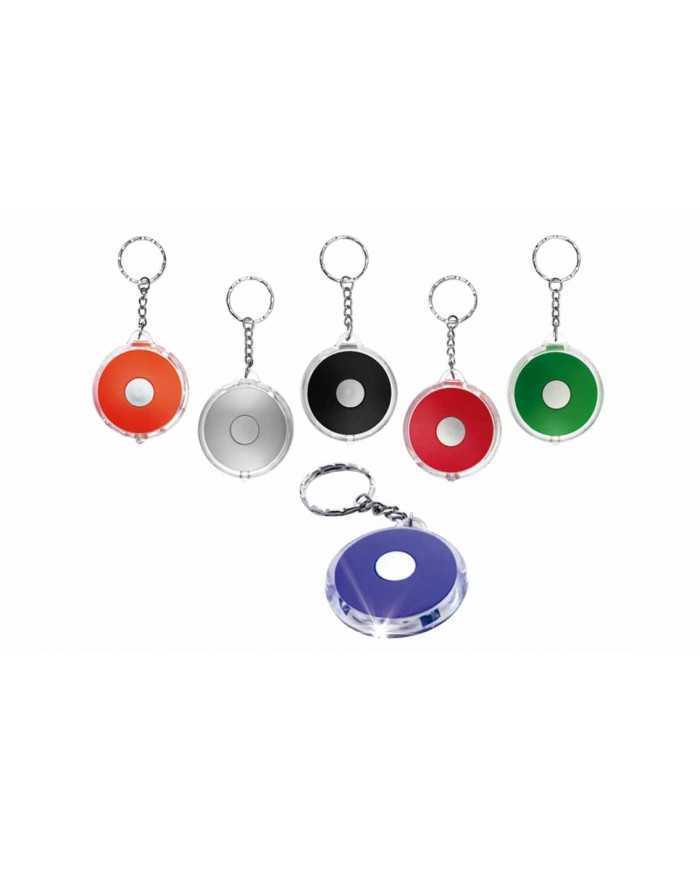 Llavero herramienta redondo con linterna