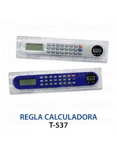 Regla calculadora con reloj