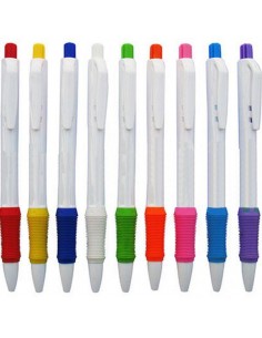 Lapicero blanco economico plastico