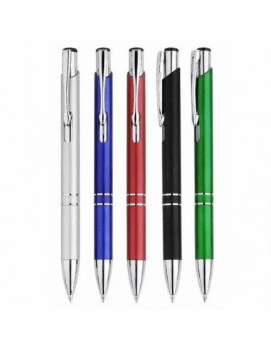 Lapicero metal color entero con anillos