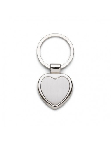 Llavero metalico corazon para sublimar