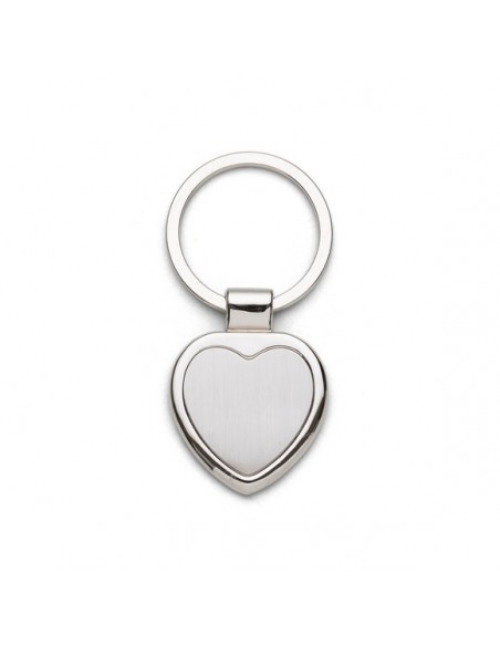 Llavero metalico corazon para sublimar