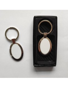 Llavero metalico ovalado para sublimar