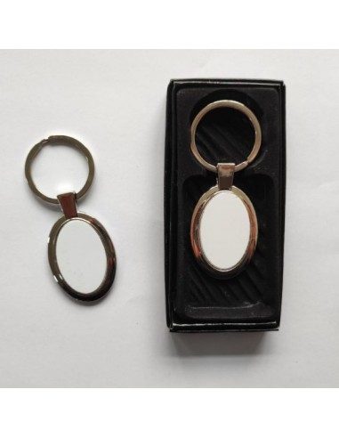 Llavero metalico ovalado para sublimar