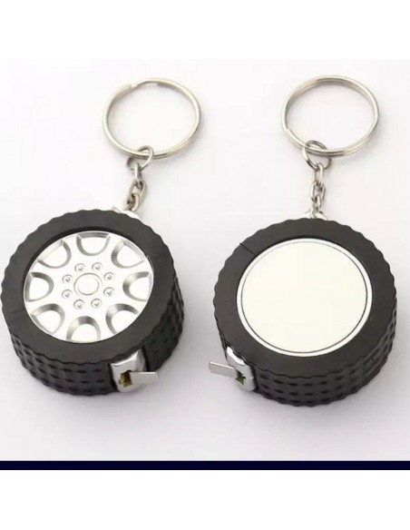 Llavero llanta con wincha para sublimar