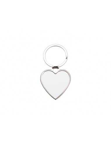 Llavero metalico corazon para sublimar