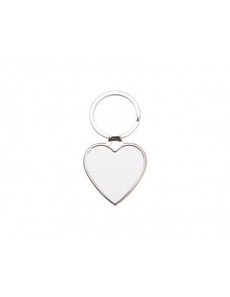 Llavero metalico corazon para sublimar