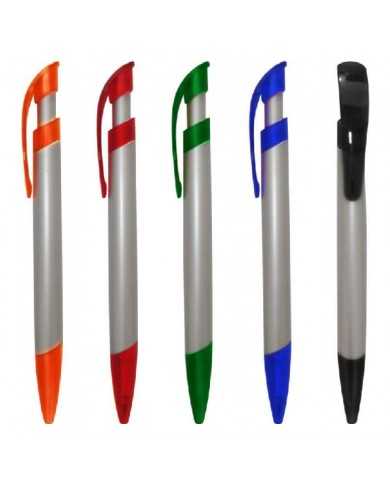 Boligrafo Plateado Traslucido